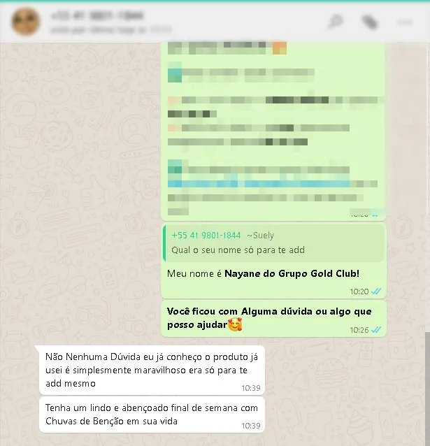 Depoimento Whats